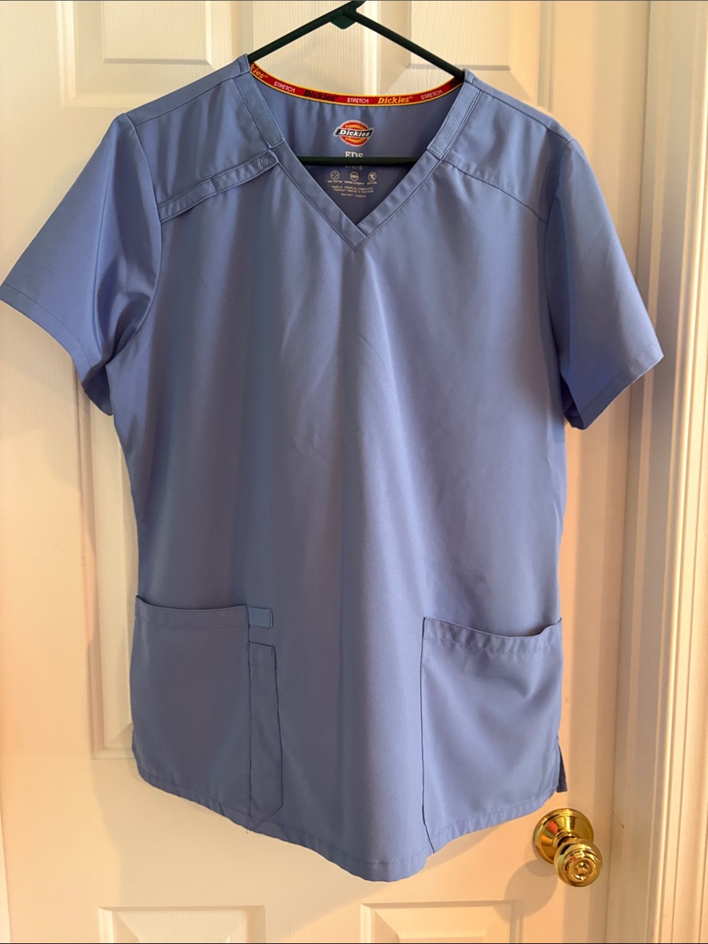 Dickies Ceil Blue V-Neck Medical Scrub Top